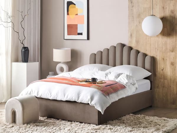 Seng med Opbevaring 180 x 200 cm Beige
