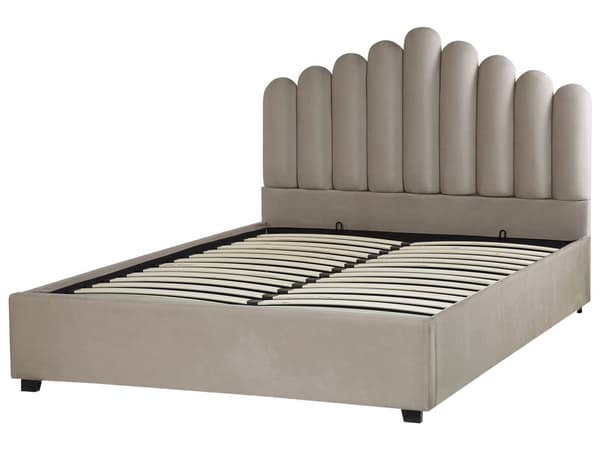 Seng med Opbevaring 180 x 200 cm Beige