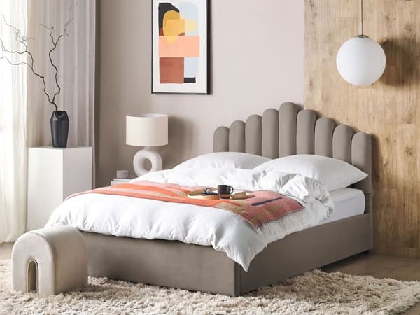 Seng med Opbevaring 180 x 200 cm Beige