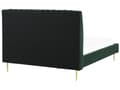 Miniatyrbilde 6 av 10: Seng Grønn Fløyel 180 x 200 cm Sengegavl Lamellbunn Glamour Moderne design Soverom