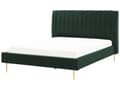 Miniatyrbilde 1 av 10: Seng Grønn Fløyel 180 x 200 cm Sengegavl Lamellbunn Glamour Moderne design Soverom