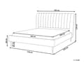 Miniatyrbilde 3 av 10: Seng Beige Fløyel 160 x 200 cm Sengegavl Lamellbunn Glamour Moderne design Soverom