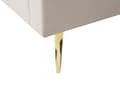 Miniatyrbilde 9 av 10: Seng Beige Fløyel 160 x 200 cm Sengegavl Lamellbunn Glamour Moderne design Soverom