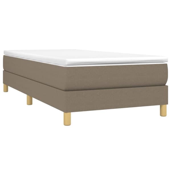 vidaXL sengeramme 90x190 cm stof gråbrun