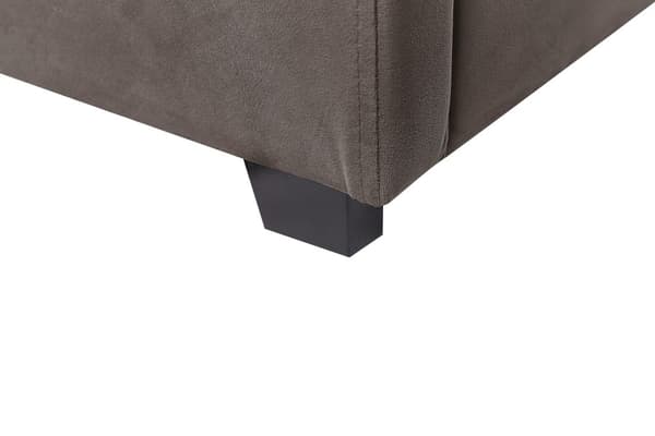 Seng med oppbevaring Taupe Fløyel 140 x 200 cm Dekorativ sengegavl Elegant Glamorøs Innredning Soverom