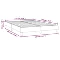 Miniatyrbillede 9 af 9: vidaXL sengeramme 140x200 cm stof sort