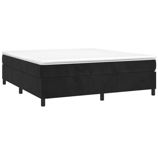 vidaXL sengeramme 180x200 cm fløjl sort