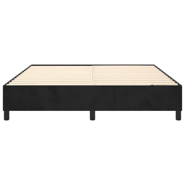 vidaXL sengeramme 180x200 cm fløjl sort