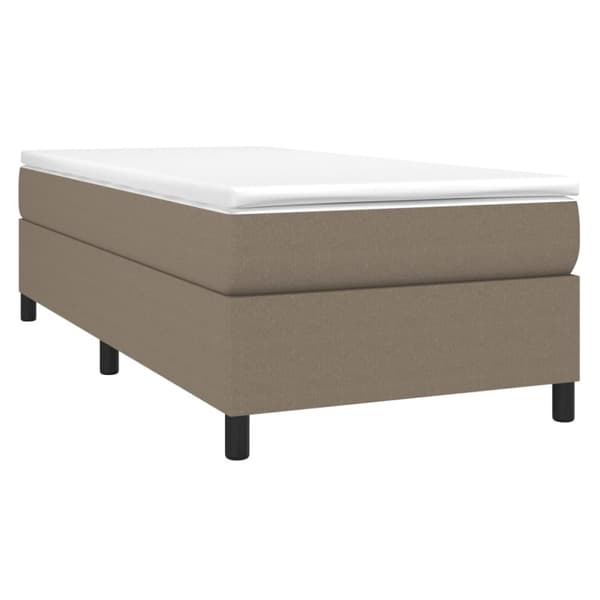 vidaXL Sängram taupe tyg 100x200 cm