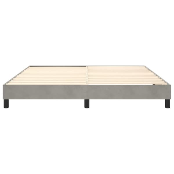 vidaXL sengeramme 180x200 cm fløjl lysegrå