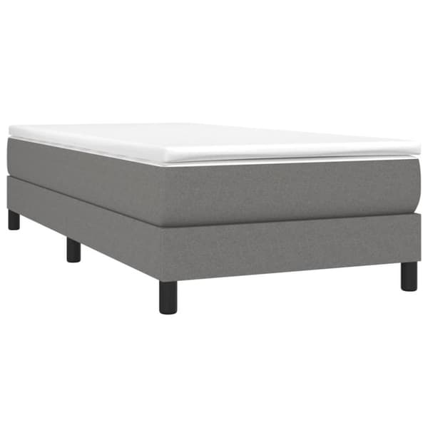 vidaXL sengeramme 90x200 cm stof mørkegrå