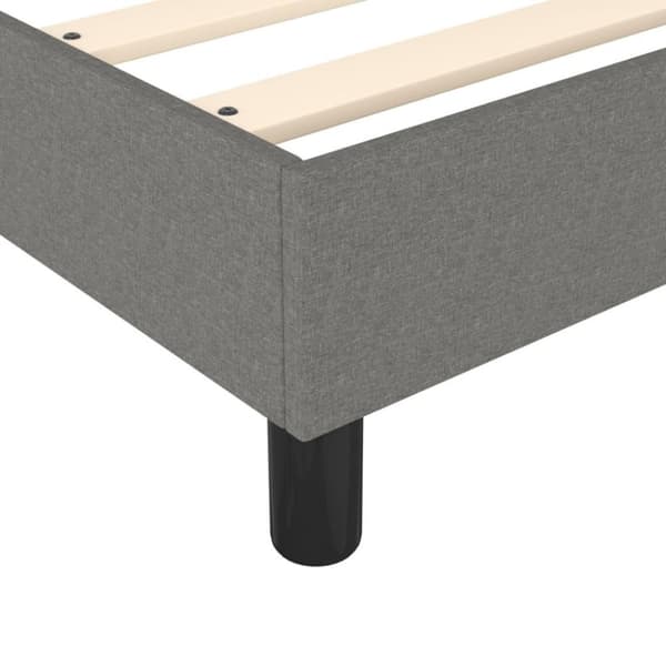 vidaXL sengeramme 90x200 cm stof mørkegrå