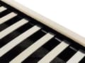 Miniatyrbillede 11 af 11: Dobbelt containerseng betrukket med minimalistisk retro beige stof 160 x 200