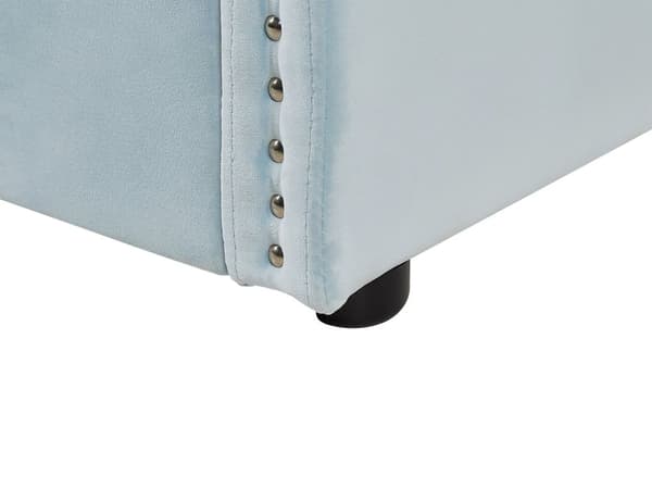Dagseng Trilleseng Blå Fløyel Lamellramme 90 x 200 cm Moderne Uttrekkbar Moderne Glamour Gjesterom Barnerom