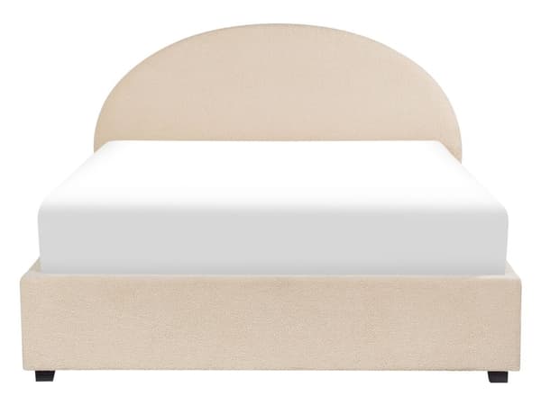 Seng Oppbevaringsseng Beige Polyester 140 x 200 cm Minimalistisk Retro Design Oppbevaring