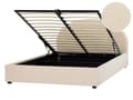 Miniatyrbilde 1 av 11: Seng Oppbevaringsseng Beige Polyester 160 x 200 cm Minimalistisk Retro Design Oppbevaring