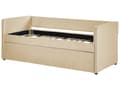 Miniatyrbilde 6 av 9: Dagseng Trilleseng Beige Fløyel Lamellramme 90 x 200 cm Moderne Uttrekkbar Moderne Glamour Gjesterom Barnerom