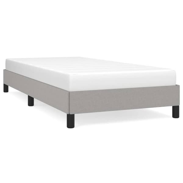 vidaXL sengeramme 80x200 cm stof lysegrå