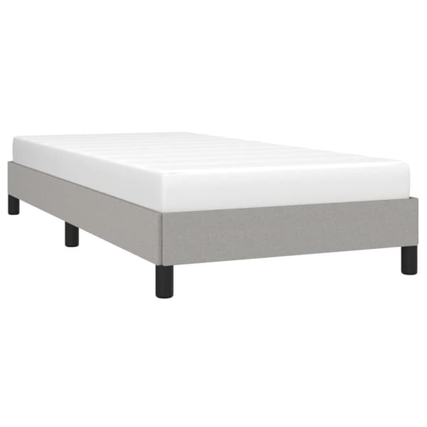 vidaXL sengeramme 90x200 cm stof lysegrå