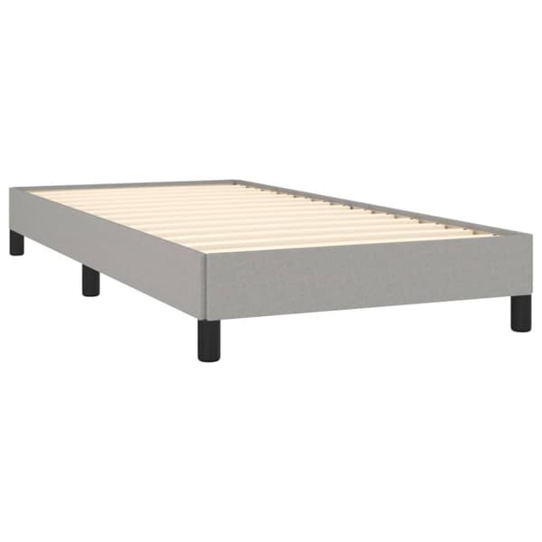 vidaXL sengeramme 90x200 cm stof lysegrå
