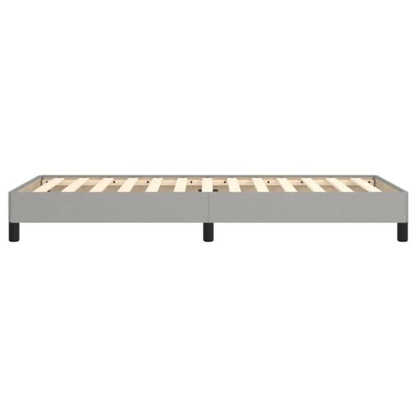 vidaXL sengeramme 90x200 cm stof lysegrå