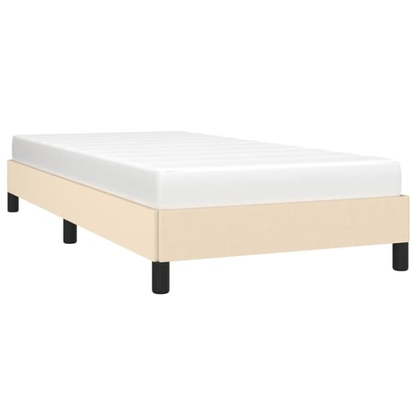 vidaXL sengeramme 90x200 cm stof cremefarvet