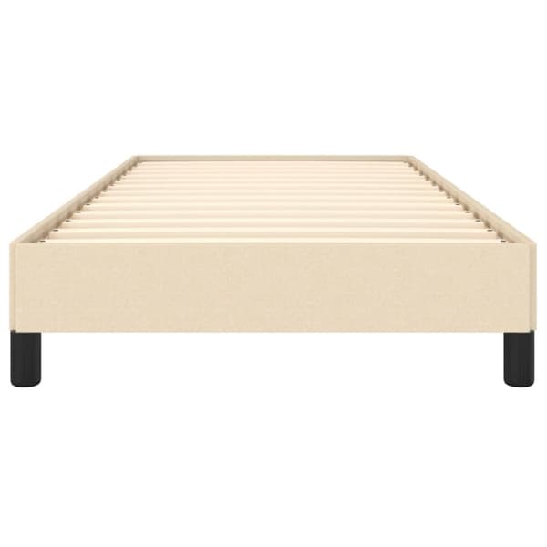 vidaXL sengeramme 90x200 cm stof cremefarvet
