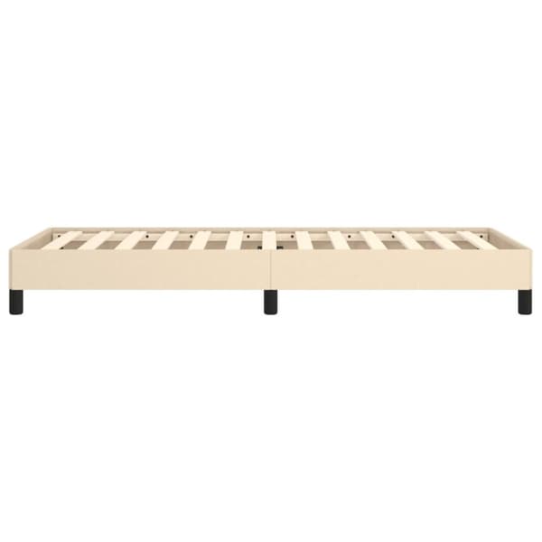 vidaXL sengeramme 90x200 cm stof cremefarvet