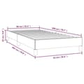 Miniatyrbillede 9 af 9: vidaXL sengeramme 90x200 cm stof cremefarvet