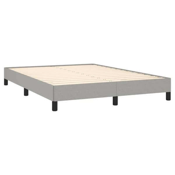 vidaXL sengeramme 140x190 cm stof lysegrå