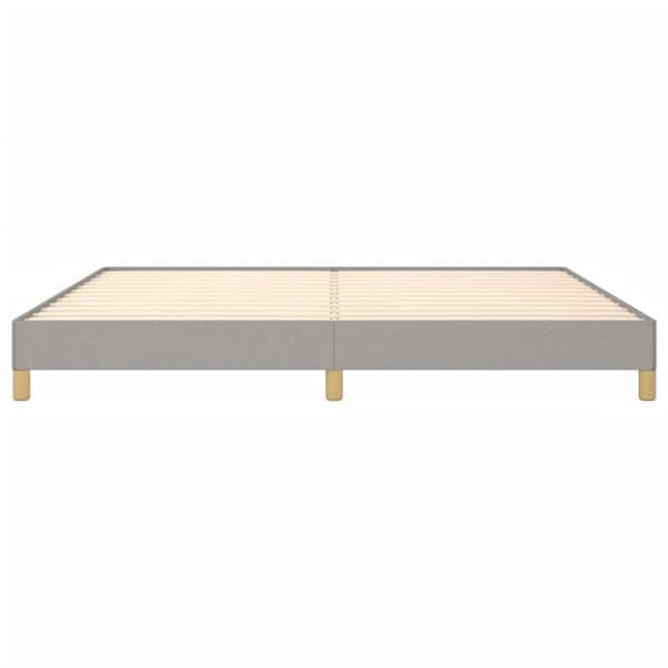vidaXL sengeramme 200x200 cm stof lysegrå