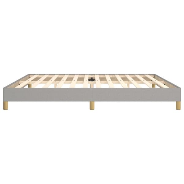 vidaXL sengeramme 200x200 cm stof lysegrå