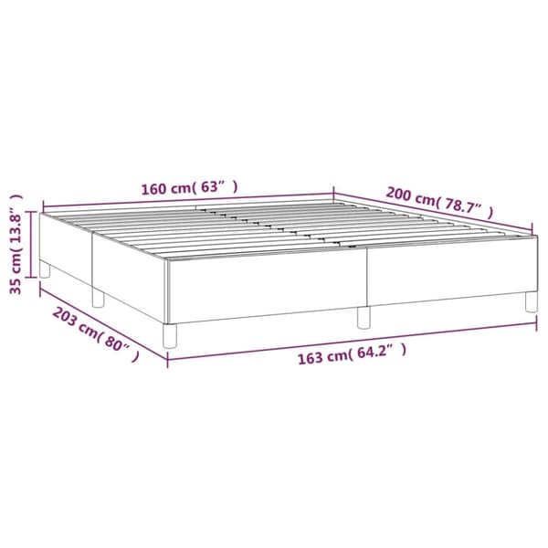 vidaXL sengeramme 160x200 cm stof sort