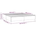 Miniatyrbillede 9 af 9: vidaXL sengeramme 160x200 cm stof sort