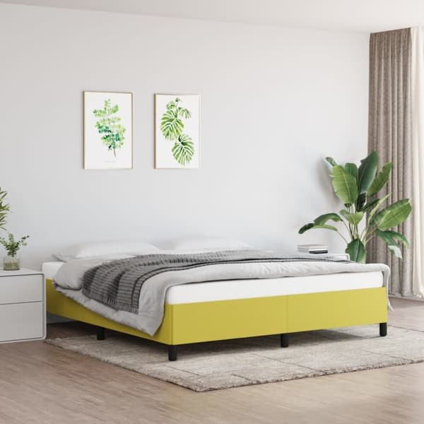 vidaXL sengeramme 180x200 cm stof grøn