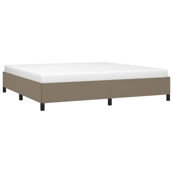 vidaXL sengeramme 200x200 cm stof gråbrun