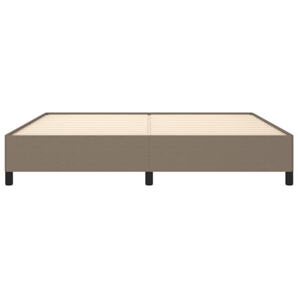 vidaXL sengeramme 200x200 cm stof gråbrun