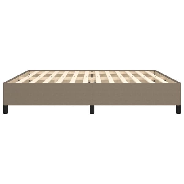 vidaXL sengeramme 200x200 cm stof gråbrun
