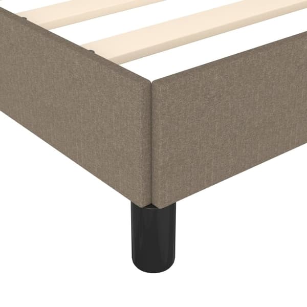 vidaXL sengeramme 200x200 cm stof gråbrun