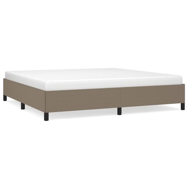 vidaXL sengeramme 200x200 cm stof gråbrun
