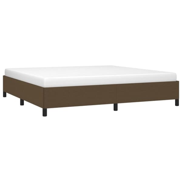 vidaXL sengeramme 200x200 cm stof mørkebrun