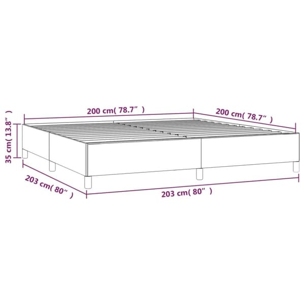 vidaXL sengeramme 200x200 cm stof mørkebrun