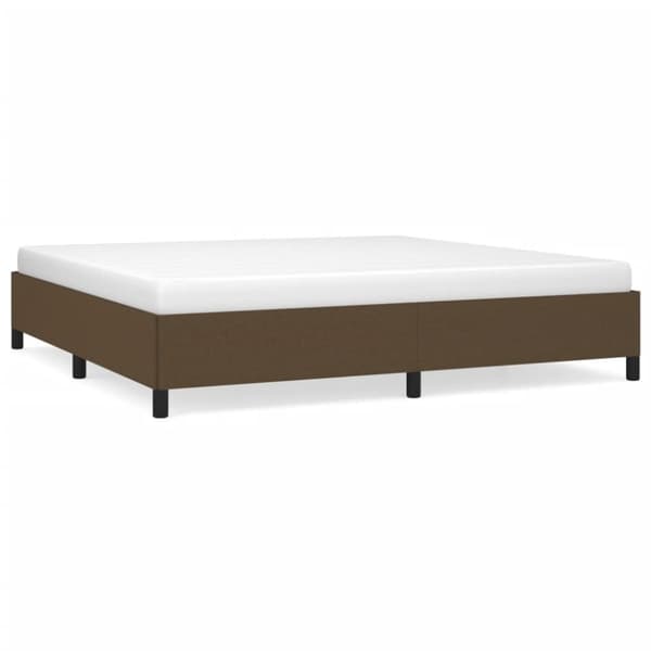 vidaXL sengeramme 200x200 cm stof mørkebrun