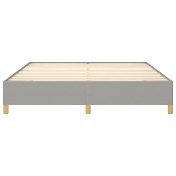 vidaXL sengeramme 180x200 cm stof lysegrå