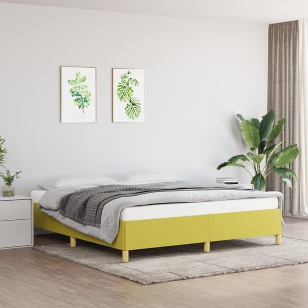 vidaXL Sengeramme uden madras Grøn 160x200 cm Stof