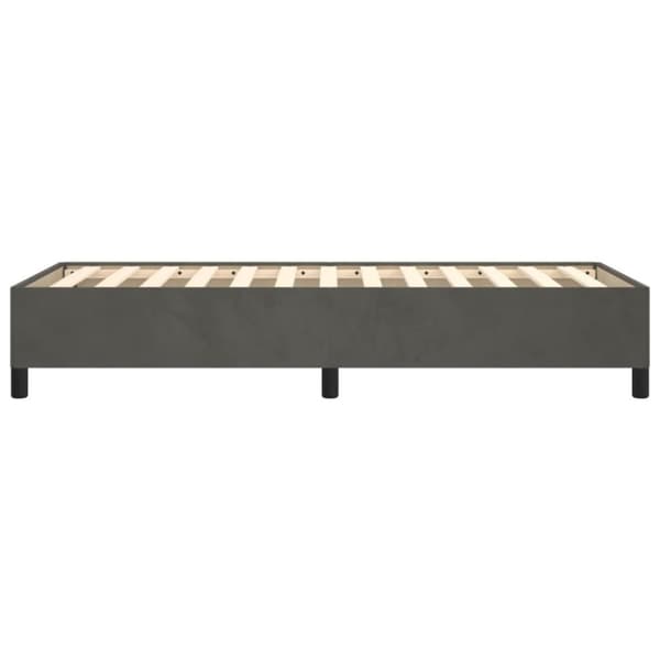 vidaXL sengeramme 90x190 cm fløjl mørkegrå