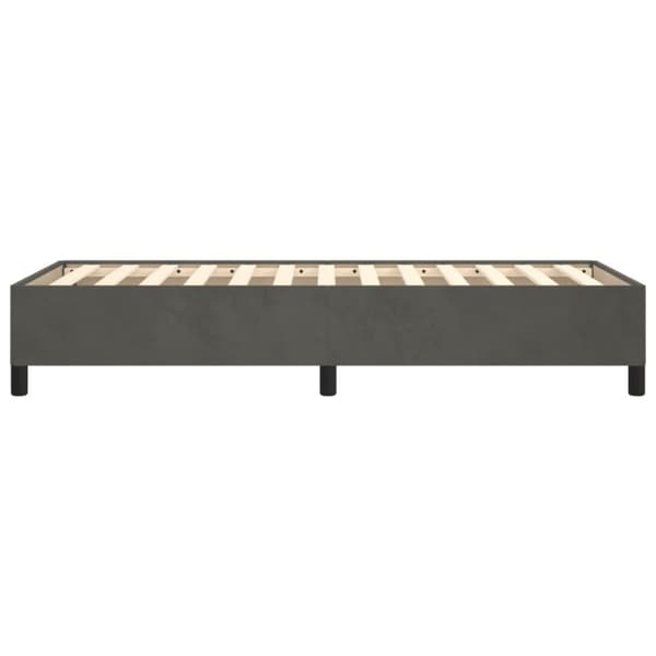 vidaXL sengeramme 90x200 cm fløjl mørkegrå