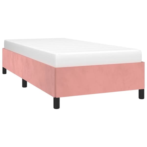 vidaXL sengeramme 90x190 cm fløjl pink