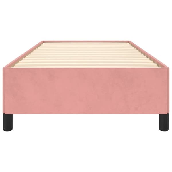 vidaXL sengeramme 90x190 cm fløjl pink
