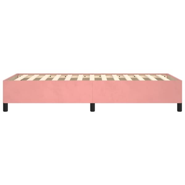 vidaXL sengeramme 90x190 cm fløjl pink